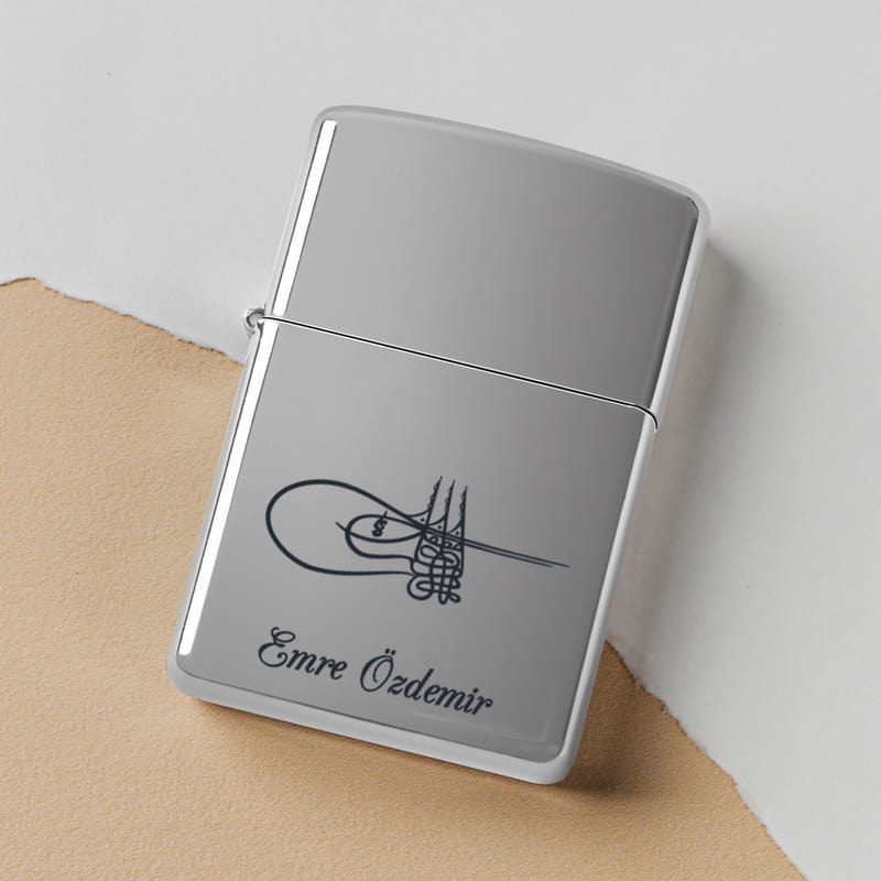 Fatih Sultan Mehmet İmzalı Kişiye Özel Hediye Metal Çakmak Seti