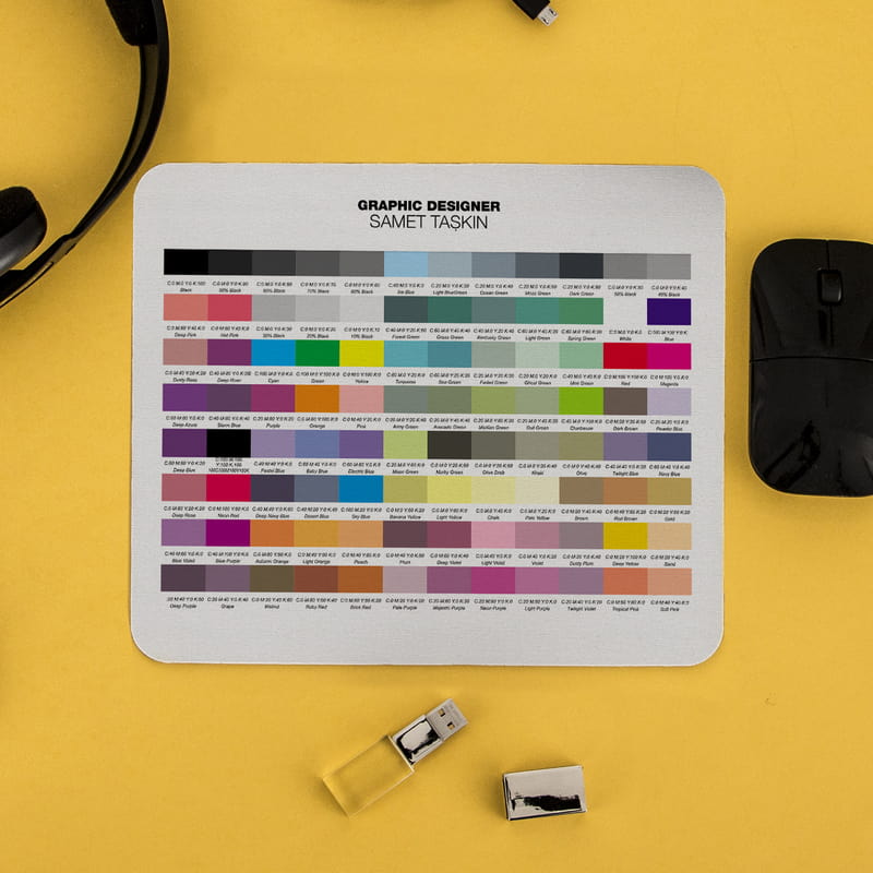 Grafikere Hediye Renk Tonları Tasarımlı Mouse Pad