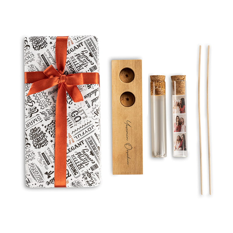 İsme Özel Fotoğraf Kapsüllü Oda Kokusu - Bambu Oda Kokusu Şişesi