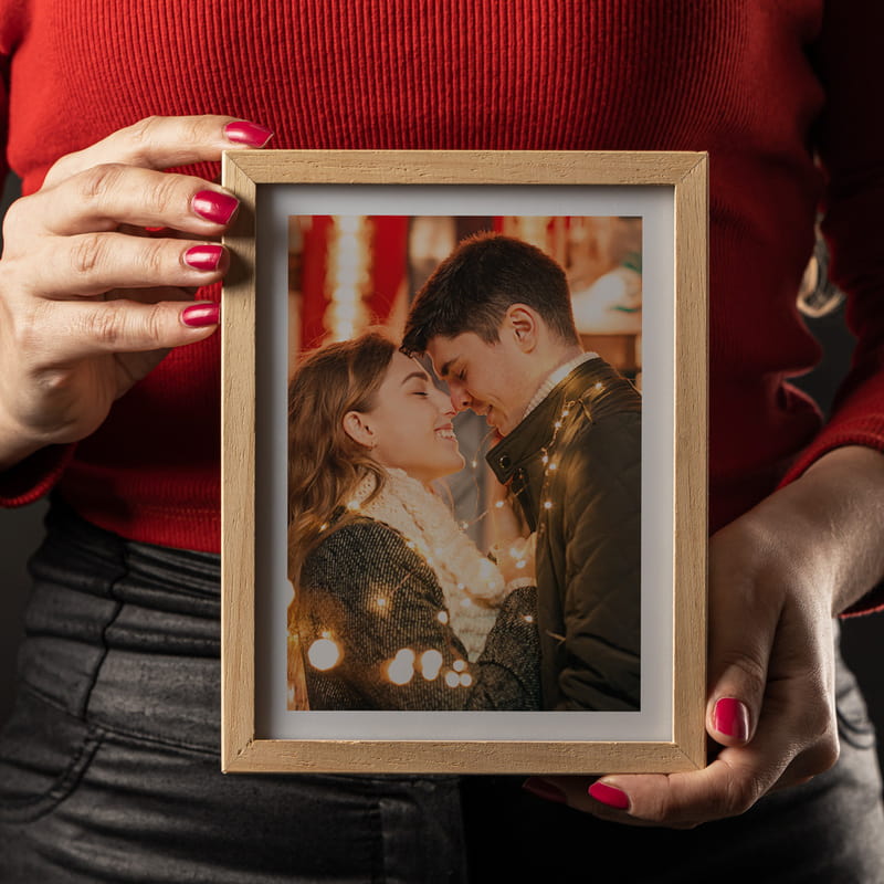 Kişiye Özel Fotoğraf Baskılı Ahşap Dekoratif Led Lamba