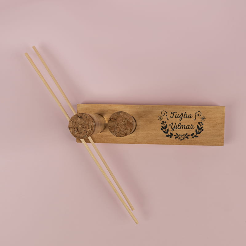 Kişiye Özel Yılbaşı Hediyesi Oda Kokulu Set - Çubuklu Oda Kokusu Şişesi