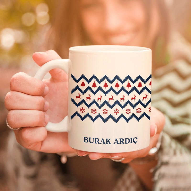 Kişiye Özel Yılbaşı Hediyesi Porselen Kupa