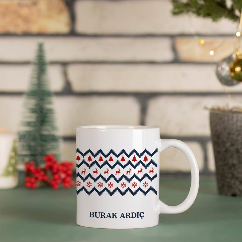 Kişiye Özel Yılbaşı Hediyesi Porselen Kupa