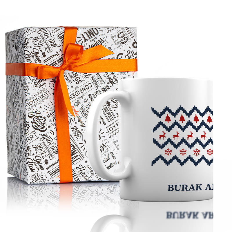 Kişiye Özel Yılbaşı Hediyesi Porselen Kupa