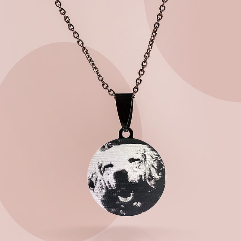 Köpeği Olan Arkadaşa Hediye Resimli Kolye - Köpek Sahiplerine Hediye Fotoğraflı Kolye