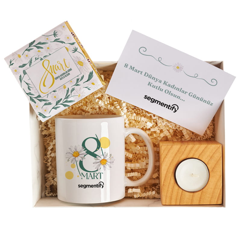 Kurumsal Logo Baskılı Kadınlar Gününe Özel Hediye Kutusu