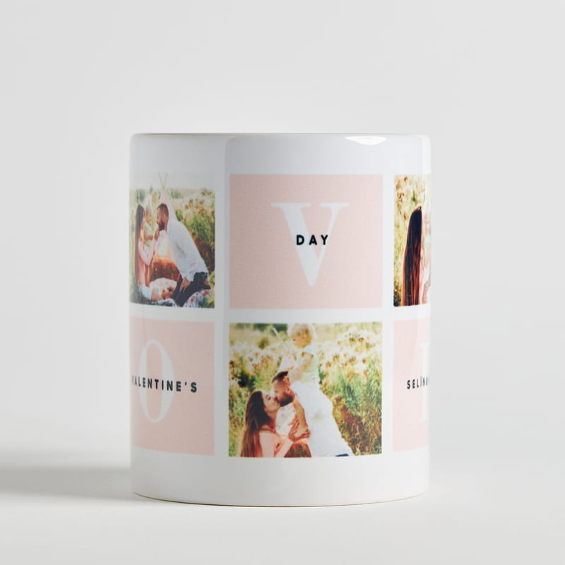 Sevgililer Günü Hediyesi Love Tasarımlı Fotoğraf ve İsim Baskılı Porselen Kupa