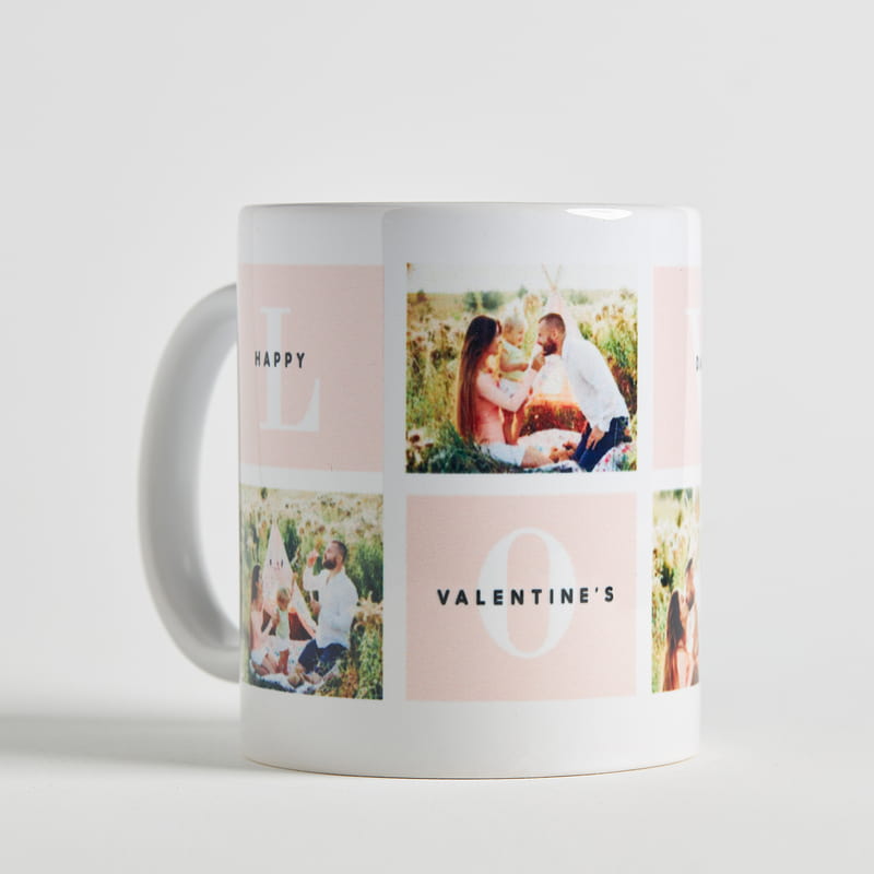Sevgililer Günü Hediyesi Love Tasarımlı Fotoğraf ve İsim Baskılı Porselen Kupa