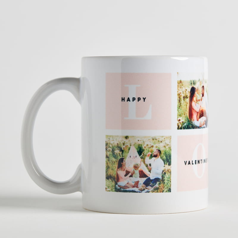 Sevgililer Günü Hediyesi Love Tasarımlı Fotoğraf ve İsim Baskılı Porselen Kupa