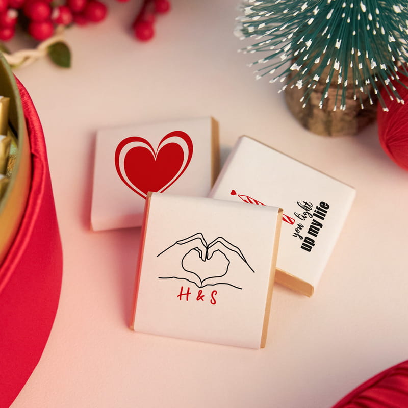 Sevgililer Günü Konsept Tasarımlı Çikolata Hediye Kutusu