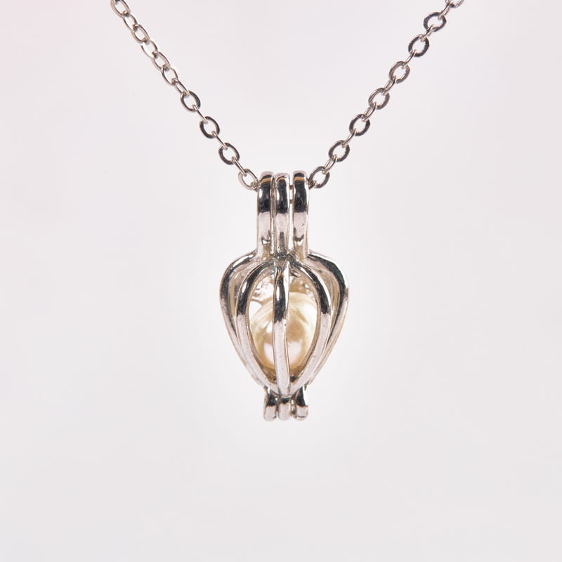 Sevgiliye Doğum Günü Mesajlı İstiridye Kolye - Ahşap Kutulu Gerçek İnci Kolye Seti