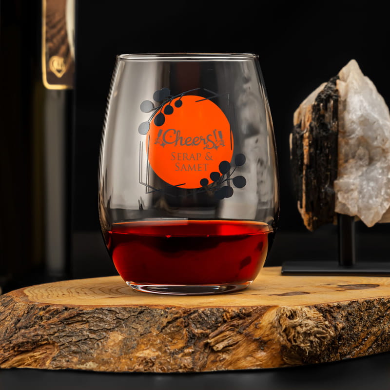 Sevgiliye Hediye Cheers Tasarımlı İsim Yazılı 2'li Kadeh Seti