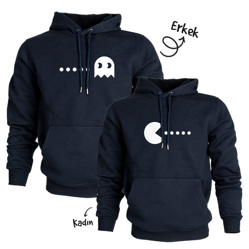 Sevgiliye Hediye Esprili Atari Oyunu Tasarımlı Sweatshirt Kombini - %100 Pamuklu Kumaş