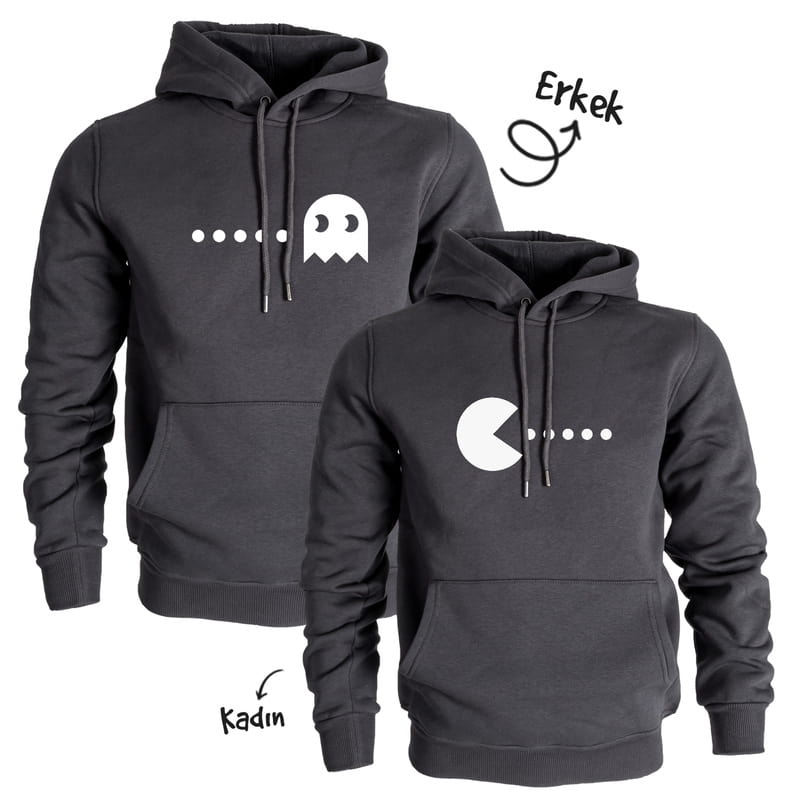 Sevgiliye Hediye Esprili Atari Oyunu Tasarımlı Sweatshirt Kombini - %100 Pamuklu Kumaş