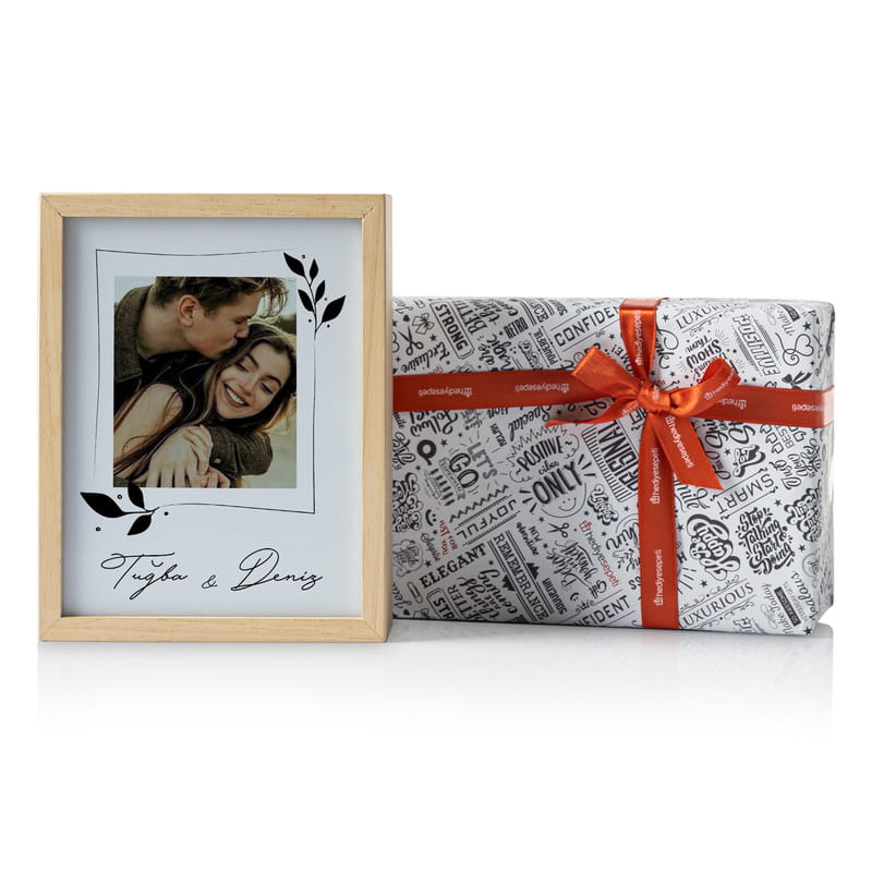 Sevgiliye Hediye Fotoğraf Baskılı Ahşap Dekoratif Lamba