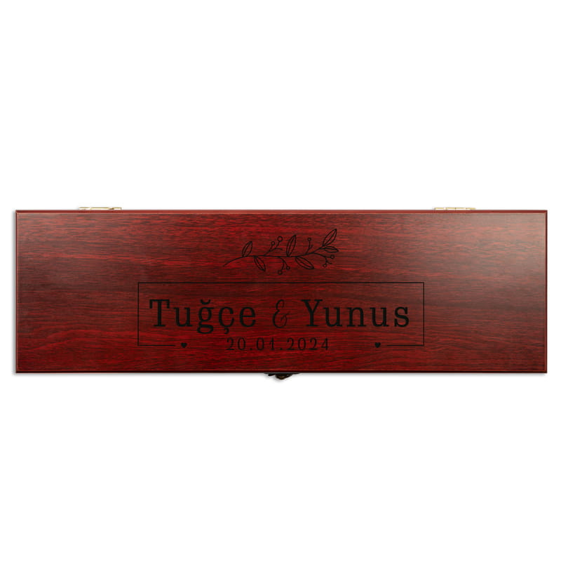 Sevgiliye Hediye Kişiye Özel Şarap Kutusu ve Aksesuar Seti