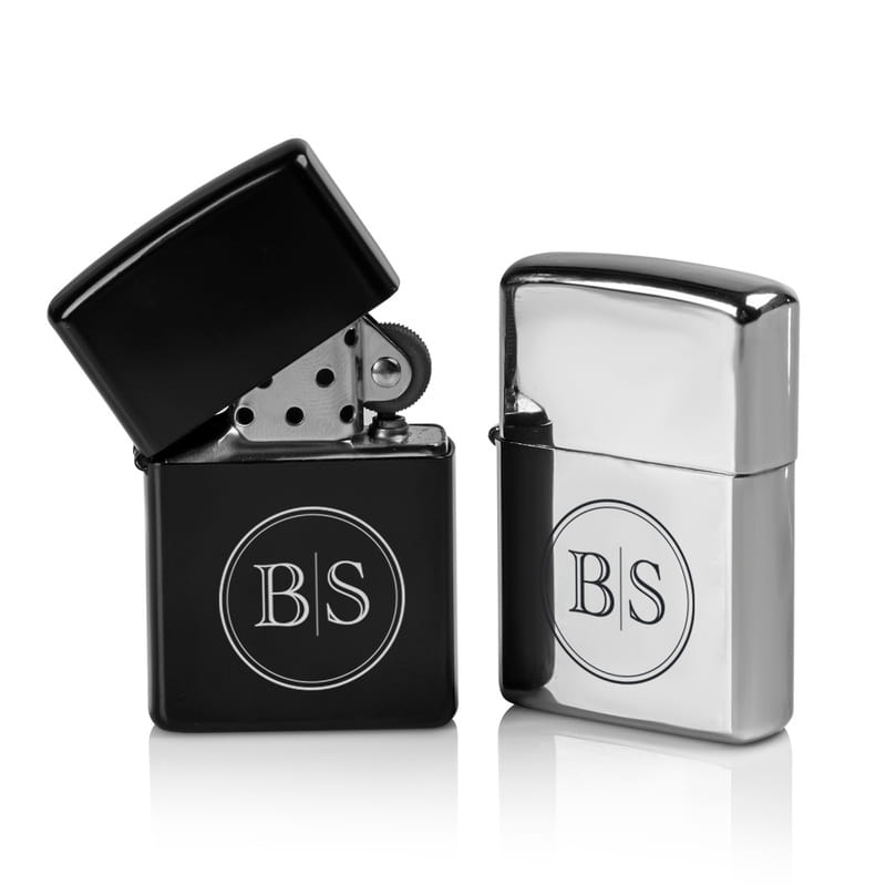 Sevgiliye Hediye Monogram Tasarımlı Benzinli Metal Çakmak Seti