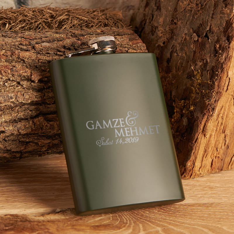 Sevgiliye Yıl Dönümü Hediyesi Çelik Kanyak Matarası