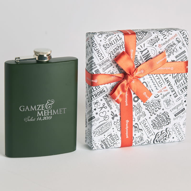 Sevgiliye Yıl Dönümü Hediyesi Çelik Kanyak Matarası