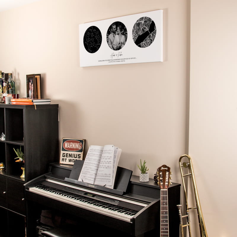 Unutulmaz Anlara Özel Minimal Tasarımlı Kanvas Tablo - 40x95