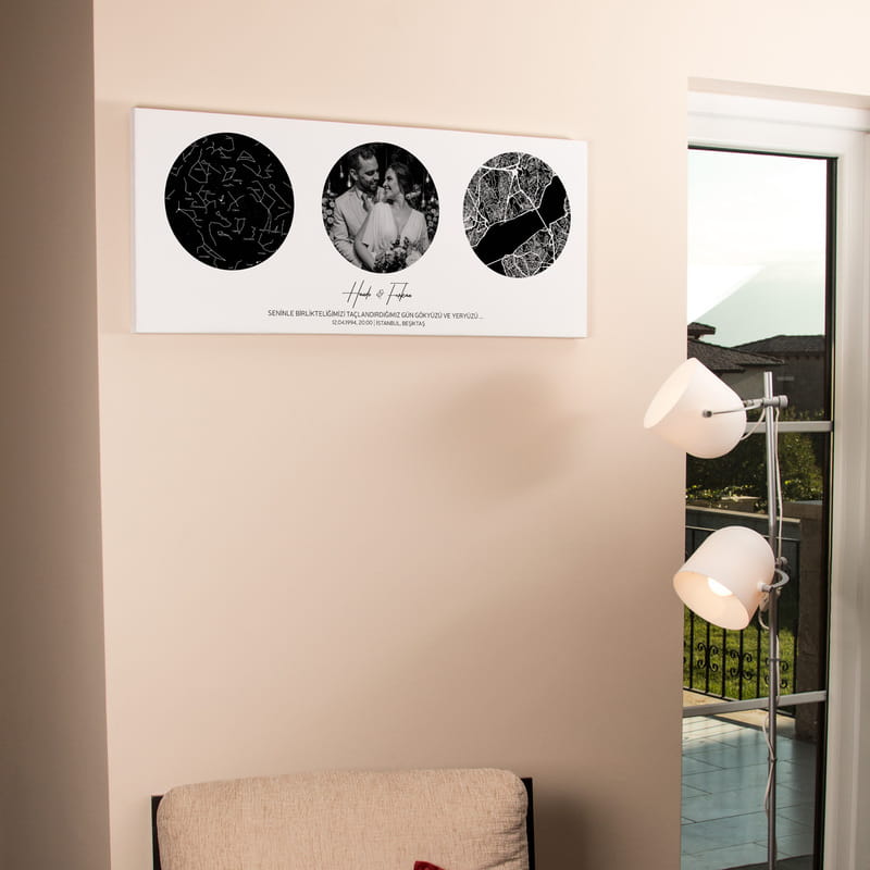 Unutulmaz Anlara Özel Minimal Tasarımlı Kanvas Tablo - 40x95