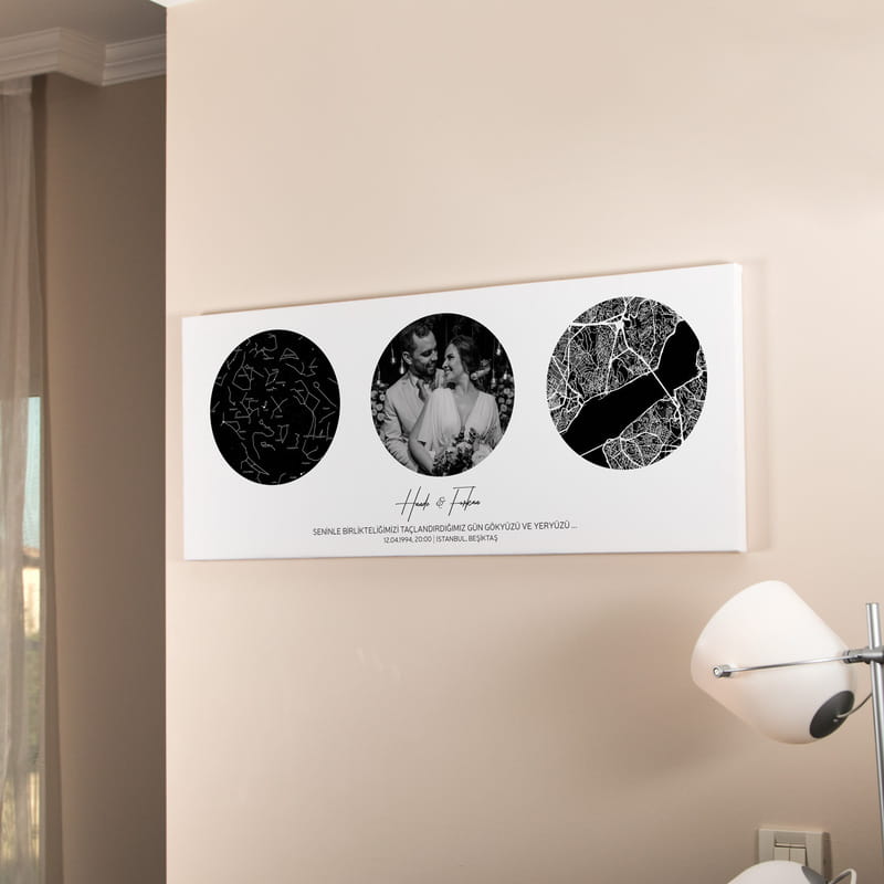 Unutulmaz Anlara Özel Minimal Tasarımlı Kanvas Tablo - 40x95