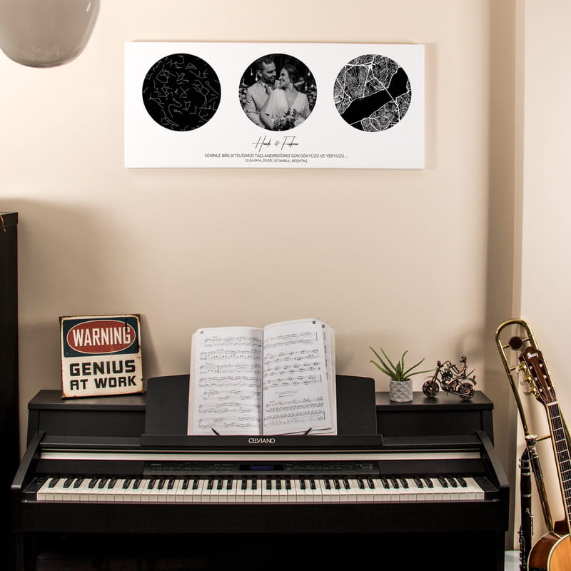 Unutulmaz Anlara Özel Minimal Tasarımlı Kanvas Tablo - 40x95