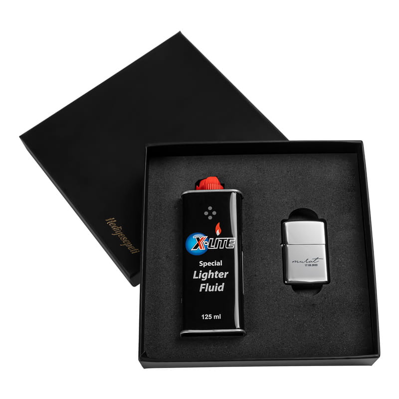 Yıldönümü Hediyesi İsme Özel Benzinli Çakmak Seti