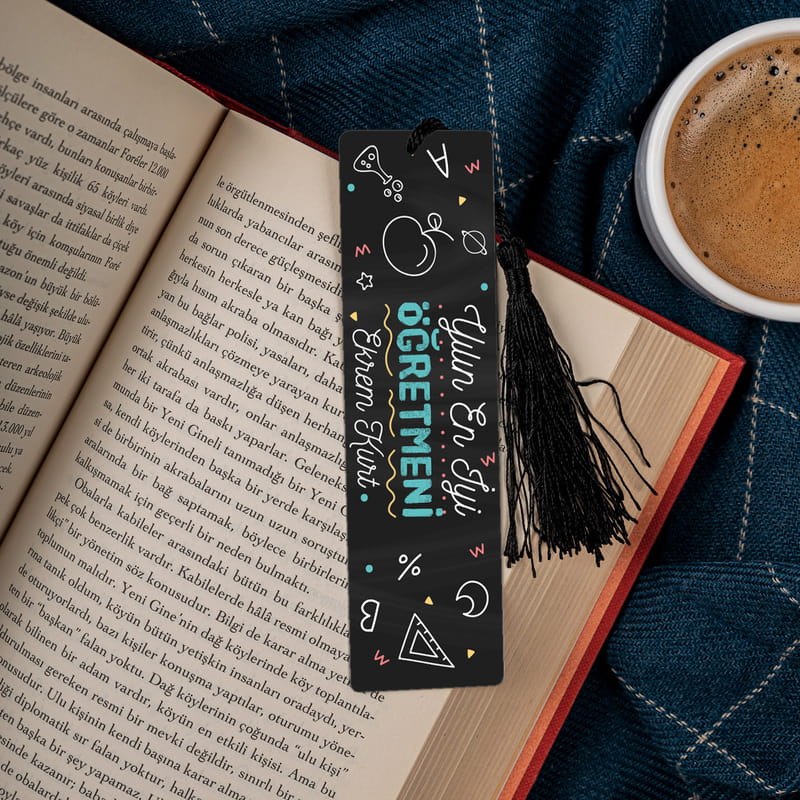 Yılın En İyi Öğretmenine Hediye İsme Özel Kitap Ayracı