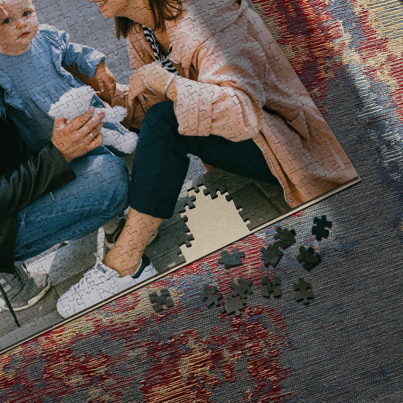 1000 Parça Fotoğraf Baskılı Birleştirilmiş Kare Puzzle