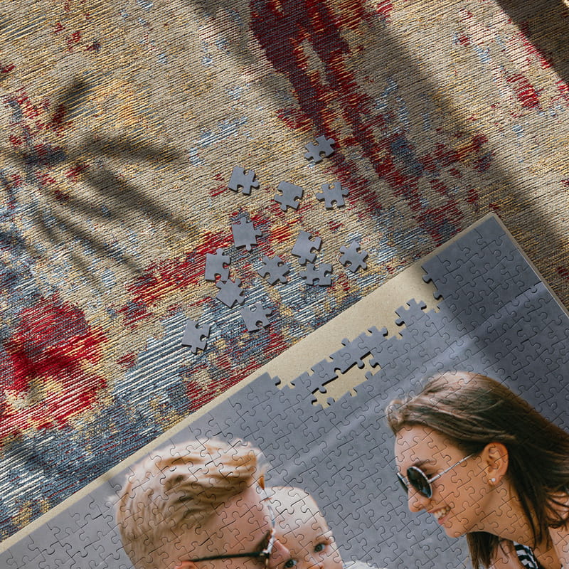 1000 Parça Fotoğraf Baskılı Parçalanmış Kutulu Kare Puzzle