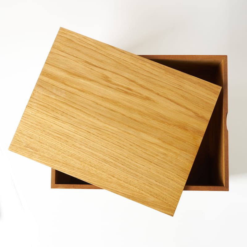 280x360x195 mm Geçme Kapak Meşe Kutu - Büyük Ahşap Sandık Kutu