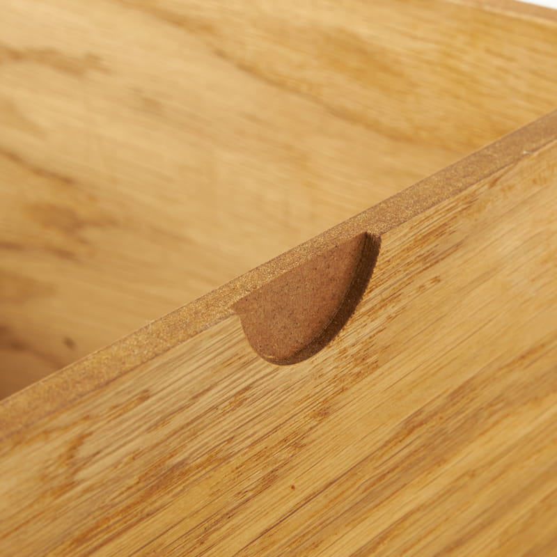 280x360x195 mm Geçme Kapak Meşe Kutu - Büyük Ahşap Sandık Kutu