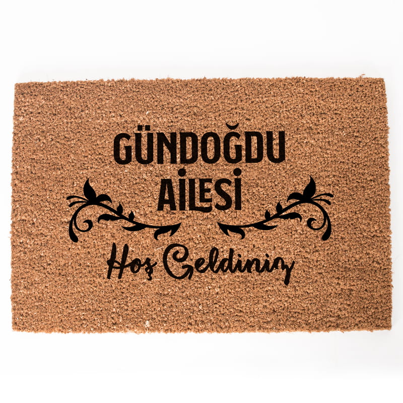 Aile Tasarımlı Kapı Önü ve Ev İçi 40x60 Paspas