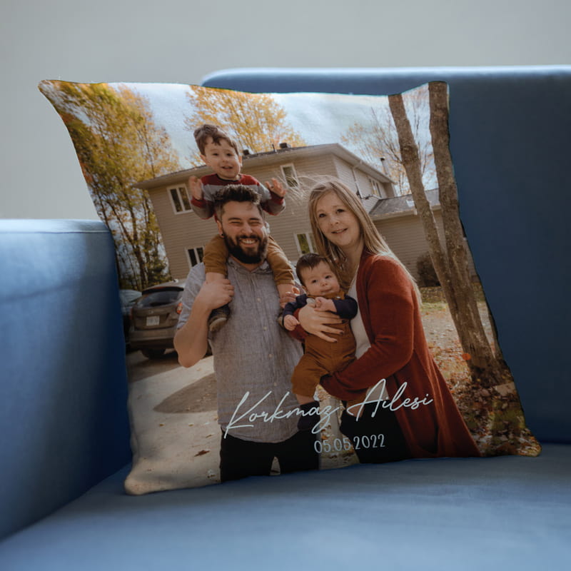 Aileye Özel Fotograf Baskılı Yastık