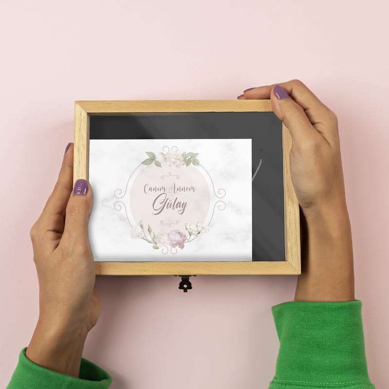 Anneler Günü Hediyesi İstiridye Kolye - Kişiye Özel Kartlı Gerçek İnci Kolye