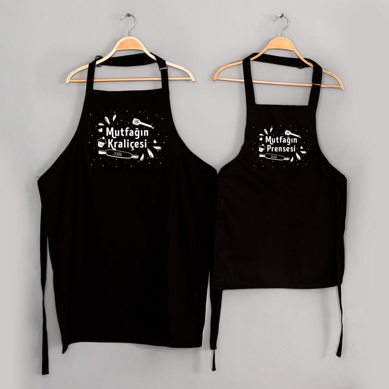 Anneler Günü Hediyesi Kişiye Özel Anne Çocuk 2li Mutfak Önlüğü