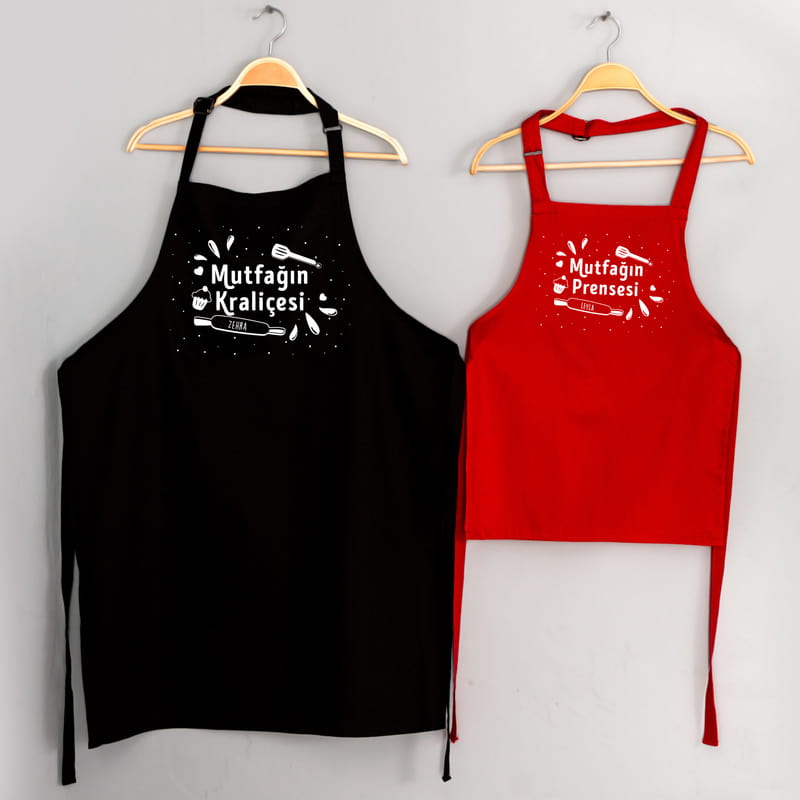 Anneler Günü Hediyesi Kişiye Özel Anne Çocuk 2li Mutfak Önlüğü