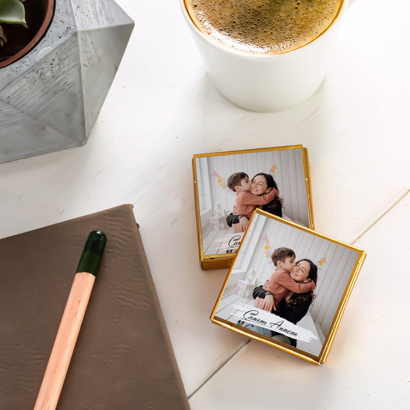 Anneye Fotoğraf Baskılı Çikolata Hediye Kutusu