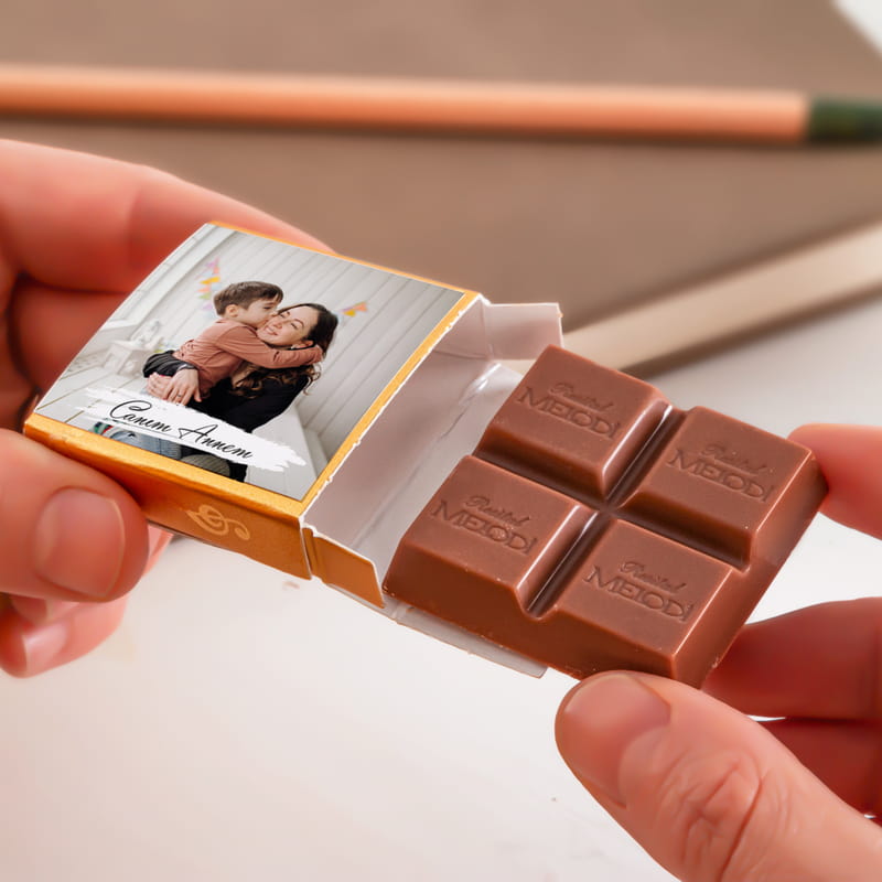 Anneye Fotoğraf Baskılı Çikolata Hediye Kutusu
