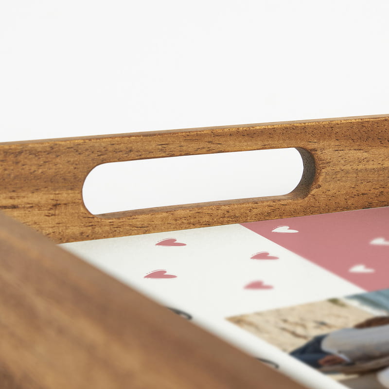 Anneye Hediye Fotoğraf ve Mesaj Baskılı Sunum Tepsisi