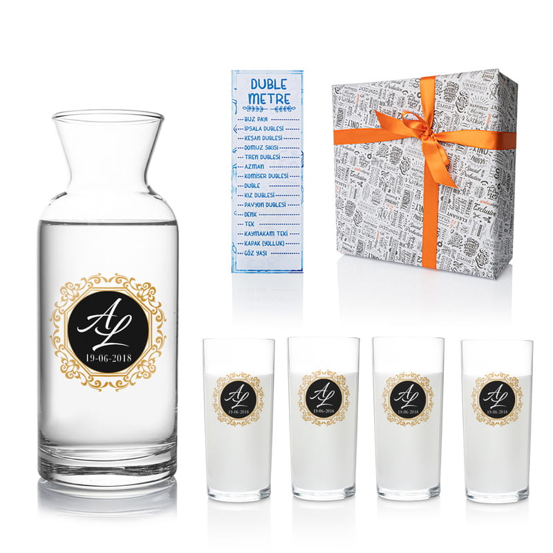 Arkadaşa Doğum Günü Hediyesi 4'lü Rakı Kadehi Seti