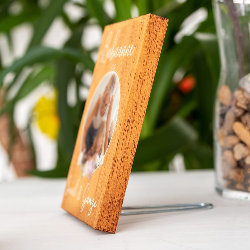 Babaanneye Hediye İsim ve Fotoğraf Baskılı Mesaj Yazılı Masif Çerçeve