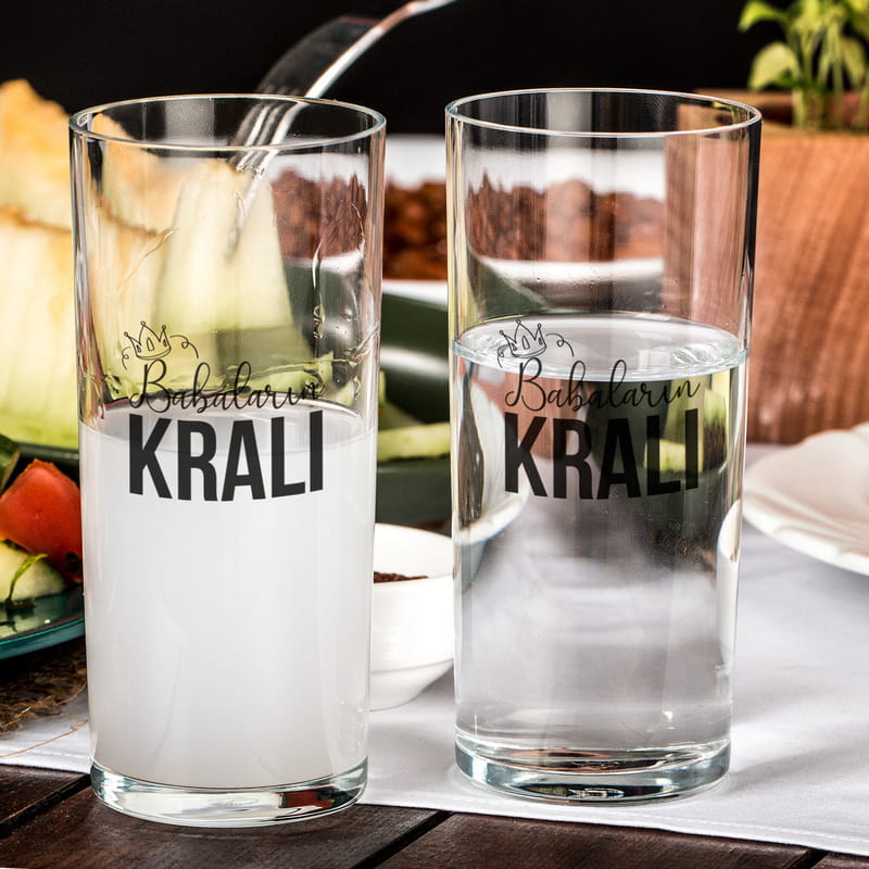 Babaların Kralı Tasarımlı Babalar Günü Hediyesi Rakı Kadehi Seti