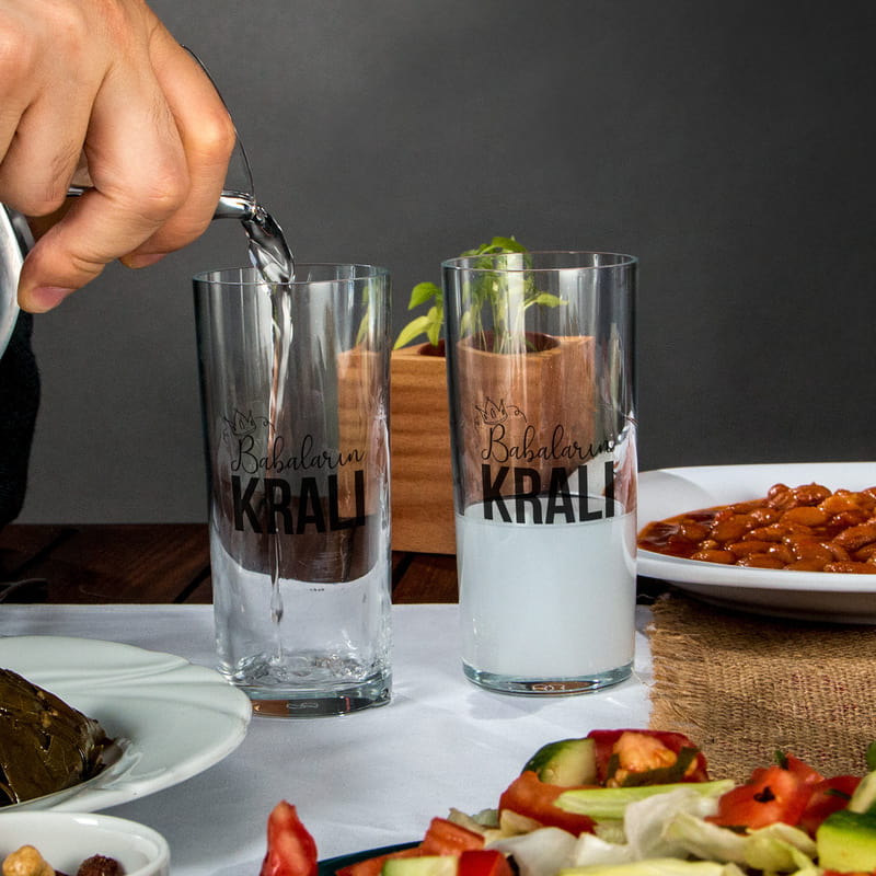 Babaların Kralı Tasarımlı Babalar Günü Hediyesi Rakı Kadehi Seti