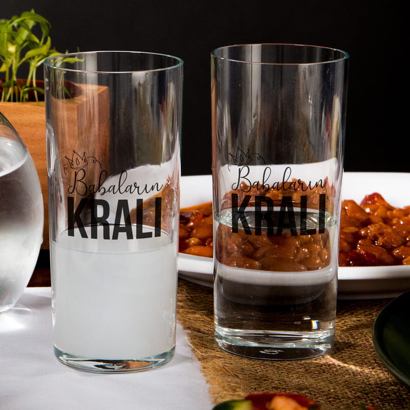 Babaların Kralı Tasarımlı Babalar Günü Hediyesi Rakı Kadehi Seti