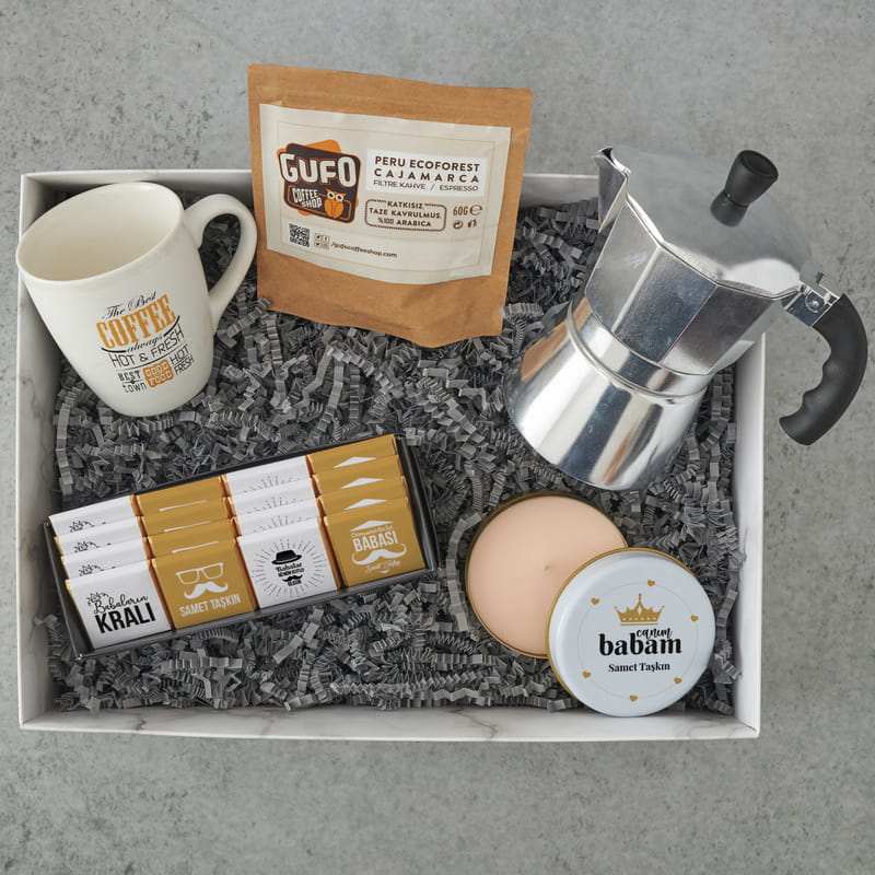 Babaya Hediye Çikolata Kahve Hediye Kutusu