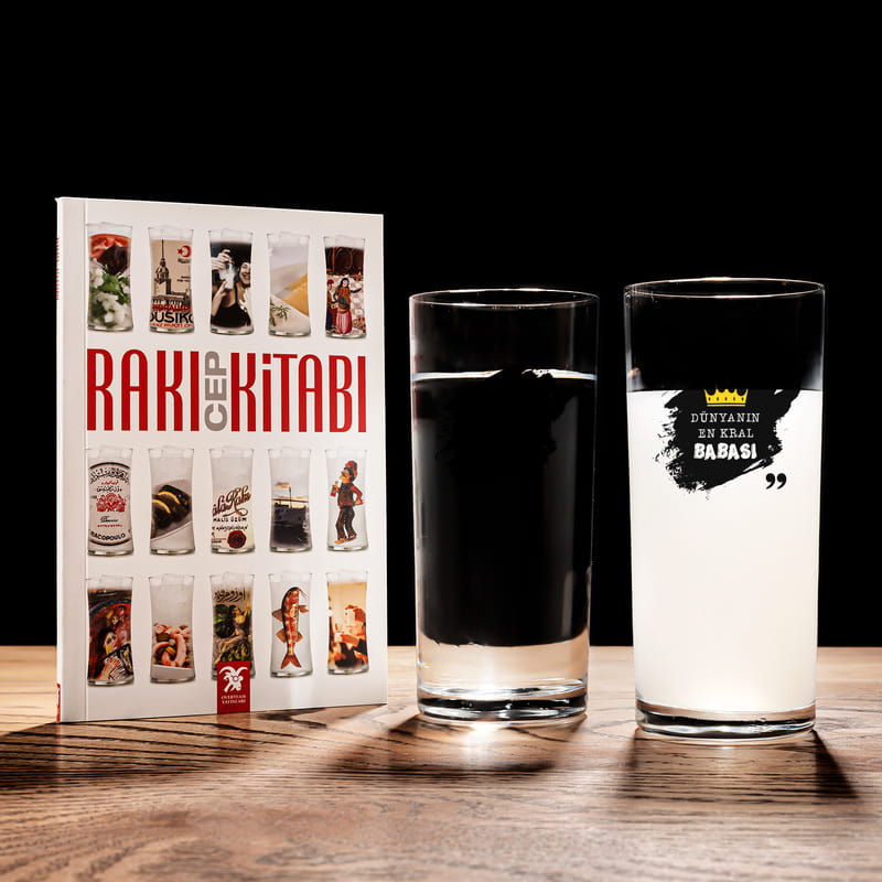 Babaya Kral Tacı Tasarımlı İsme Özel 2li Rakı Kadehi Seti