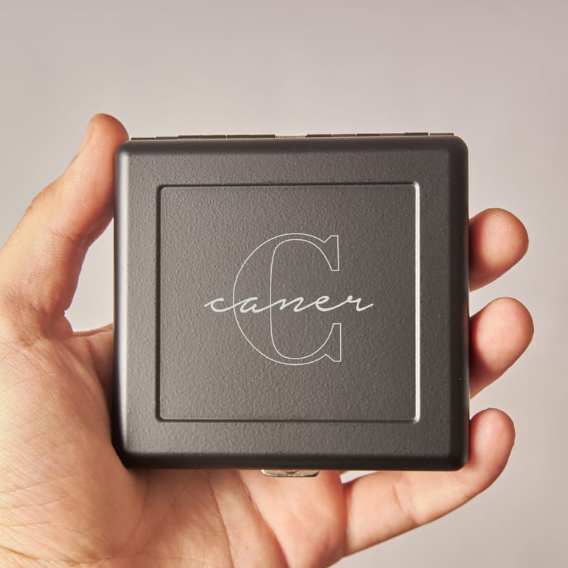 Baş Harf Baskılı Kişiye Özel Siyah Tabaka