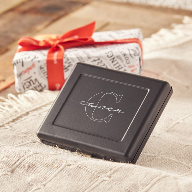 Baş Harf Baskılı Kişiye Özel Siyah Tabaka